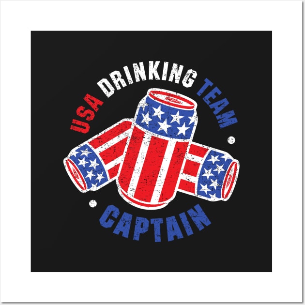 USA Drinking Team Captain Wall Art by artbitz